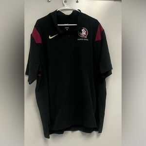 Nike Black and Garnet Florida State Polo Half-Zip